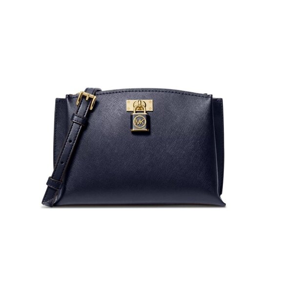 MICHAEL KORS Ruby leather small crossbody messenger bag - Navy blue - Picture 1 of 9